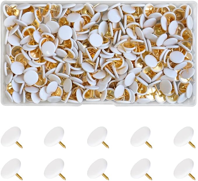 300 PCS Thumb, Tacks Plastic Round Head Thumbtack, Plastic Roundness Push Pins by Unknown