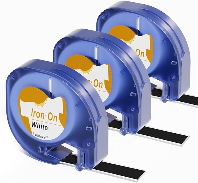 Fabric Label Tape Replace for Dymo Letratag Iron-On Fabric Labels for Clothing by AONOMI