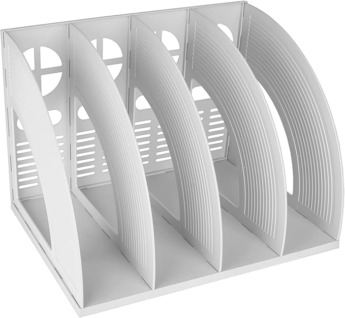 SAYEEC Sturdy Maganize Holder Desktop File Holder Organizer Plastic 4 Section by SAYEEC