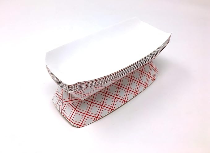 Mr Miracle 7 Inch Paper Hot Dog Tray in Red White Pattern. Pack of 250. - Image 8