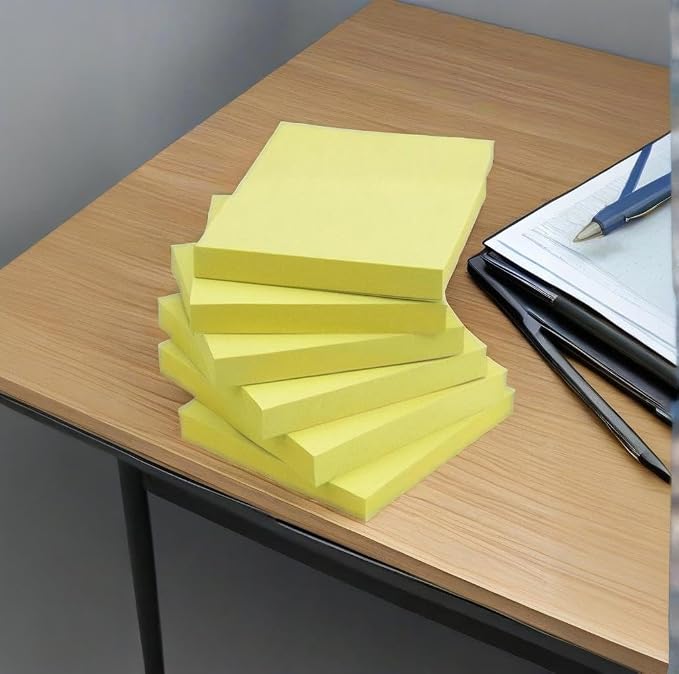 Yellow Sticky Notes 6 Pads 3 X 3 Inch 100 Sheets/Pad Self-Stick Notes Pads 600 - Image 5