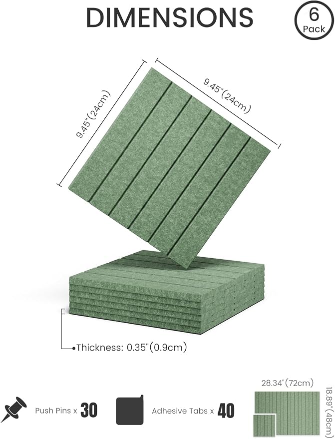 Felt Bulletin Board Tiles -28"x18" - Image 2