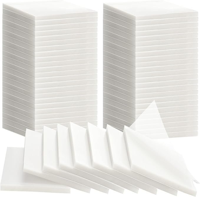 Thenshop 24 Sets Full Adhesive Sticky Notes 3x3 Inches Sticky Notes Adhesive Memo Self-Stick Pads Back to School Supplies Easy to Post for Teacher Coworkers Office 80 Sheets/pad(Transparent,Unlined)-DeskLoop Office
