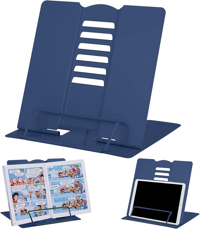 MSDADA Book Stand Metal Reading Rest Book Holder Adjustable Cookbook Documents by ColoryourlifewithMSDADA