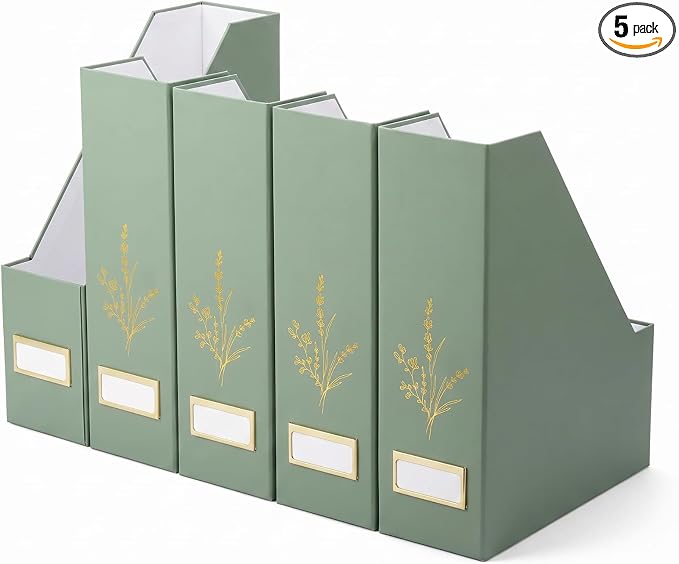 AmazingSpark 5 Pack Magazine File Holder Office Desk Storage Holder Set by Unknown