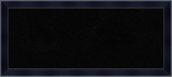 Amanti Art Black Cork Board for Wall, 14x32 Vision Board with Black Wood Frame, Medium Corkboard Office Decor for Home Organization, Modern Corkboard Pinboard to Display Items for Home Organization-DeskLoop Office