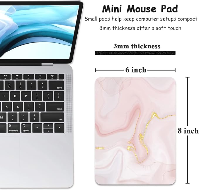 Dapesuom Small Mouse Pad, 6 x 8 Inch Thick Rubber Premium-Textured Non-Slip - Image 2