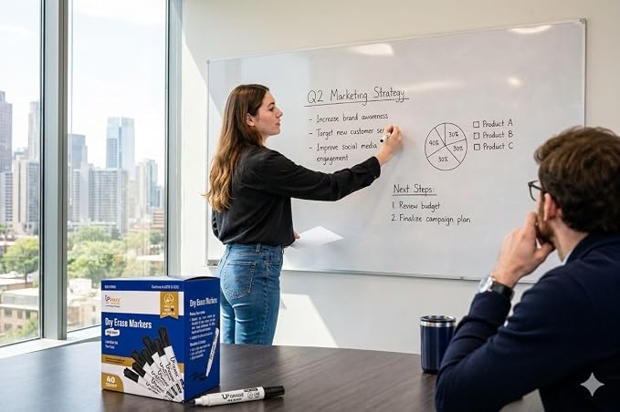 Upgrade Office Supply Dry Erase Markers, Chisel Tip - Image 5