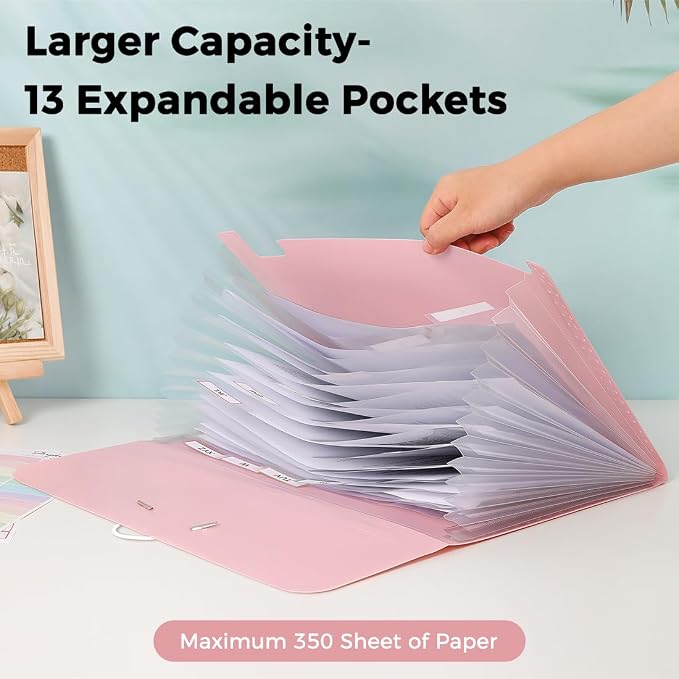 SKYDUE Expanding File Folder, Accordion File Organizer - Image 4
