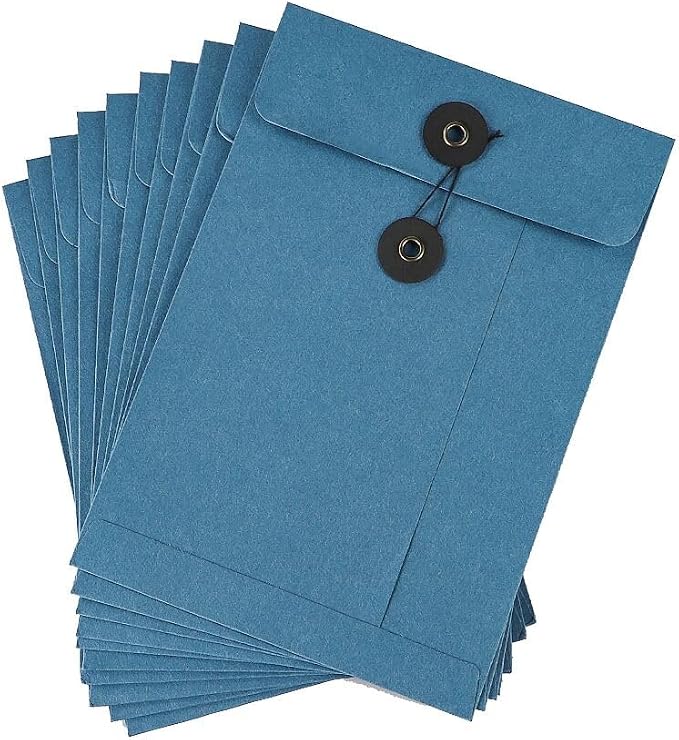 10 Pcs Kraft Paper String Envelope File Folder A5 Size Vertical Document Bill - Image 4