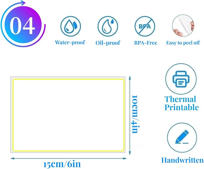6" x 4" Large Moving Labels for Boxes, Packing Supplies for Moving Color Coded - Image 5