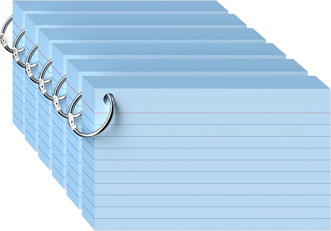 300 Count Blue Index Cards 3x5 Inch by WAYISUL