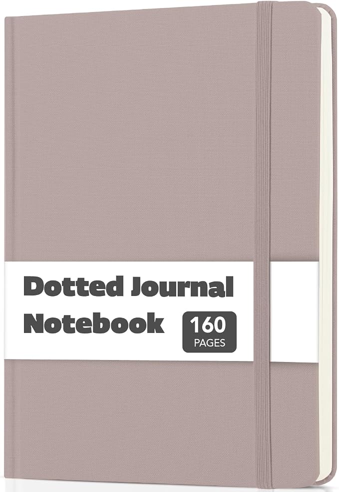Mr. Pen- Dotted Journal Notebook, A5 Medium Size | 160 Pages, Fabric Hardcover by MrPen