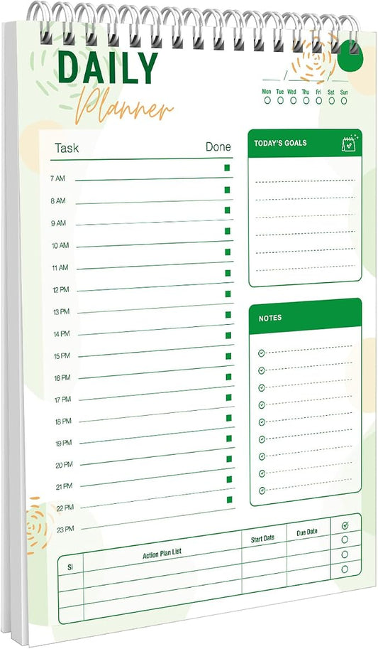 To Do List Notebook Daily Planner A5 CheckList Pad 52 Sheets, 5.9" x 8.2" Daily by CHARMGIFTBOX
