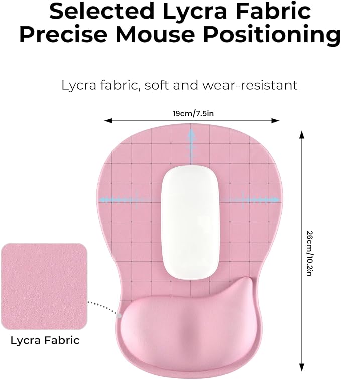 EooCoo Ergonomic Pink Mouse Pad - Image 6