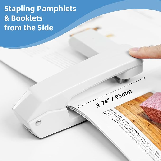 Deli/EZWORK Swing-Arm Swivel Stapler, 25 Sheets Capacity, 360 Degree Rotate - Image 2