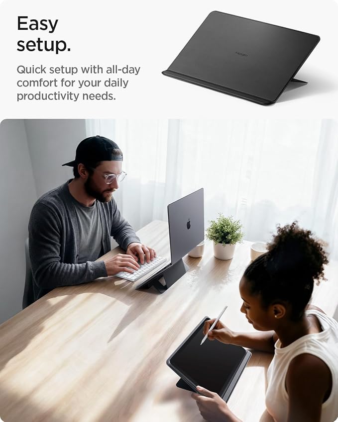 Spigen Slim Fold Portable Laptop Stand Foldable Ergonomic Angle Lift Anti-Slip - Image 6