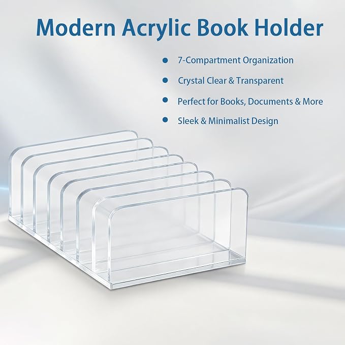 2 Pcs Acrylic Mail Organizer, 7 Slots Mail Holder, Mail Organizer - Image 4