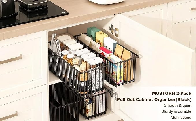 TrailBlaze Heavy Duty Pull Out Wire Storage Baskets - Image 4