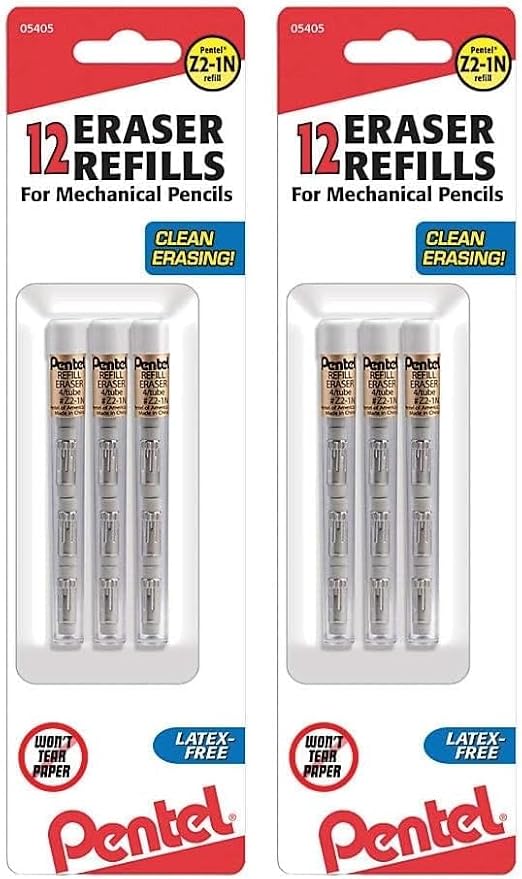 Pentel 399683 Refill Erasers White by PentelofAmerica