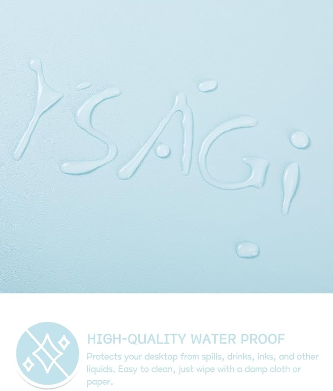 YSAGi Non-Slip Leather Desk Pad, Waterproof Laptop Computer Desk Keyboard Mat - Image 4