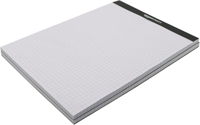 Amazon Basics Quad-Ruled Graph Paper Pad, 8.5 Inch x 11.75 Inch, 100 Sheets/Pad - Image 2