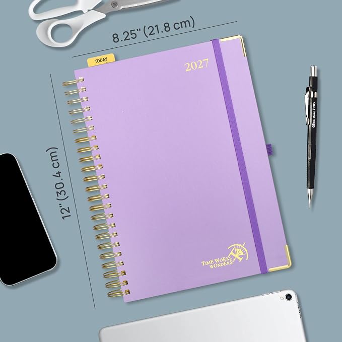 POPRUN 2027 Daily Planner One Page Per Day, Large 8.5" x 12", Calendar Book - Image 2
