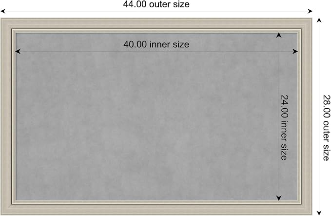 Amanti Art Silver Framed Magnetic Board 28x44 Large Vision Board - Image 4