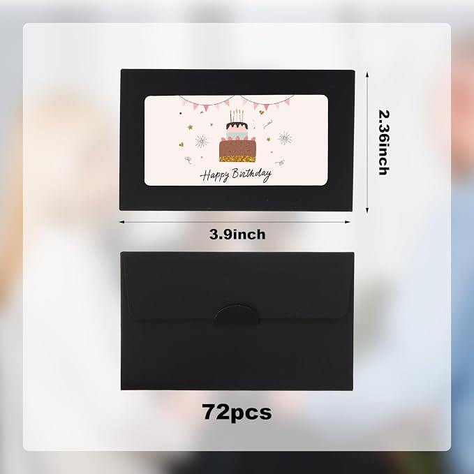 72 PCS Gift Card Envelopes 3.9 x 2.4 Inch Gift Card Holder Gift Sleeves - Image 7