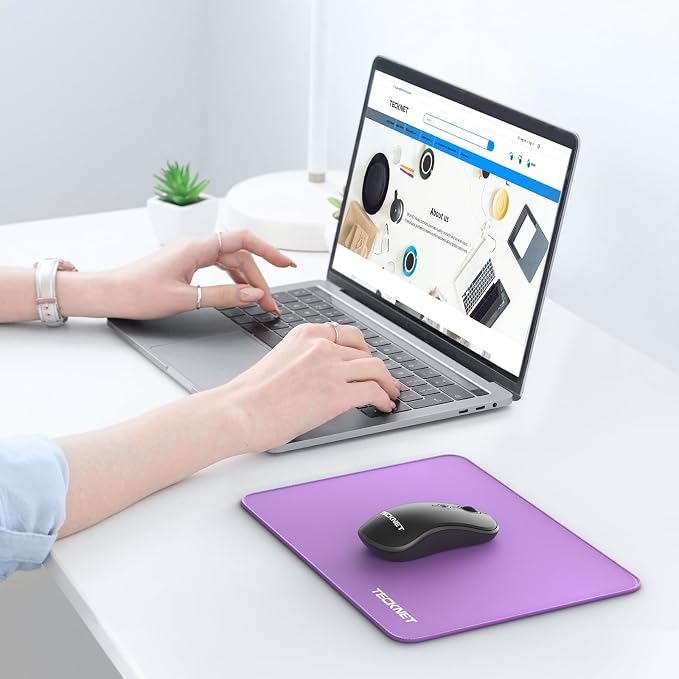 TECKNET Mouse Pad with Anti-fray Stitchin, Waterproof Surface & Non-Slip Rubber - Image 6