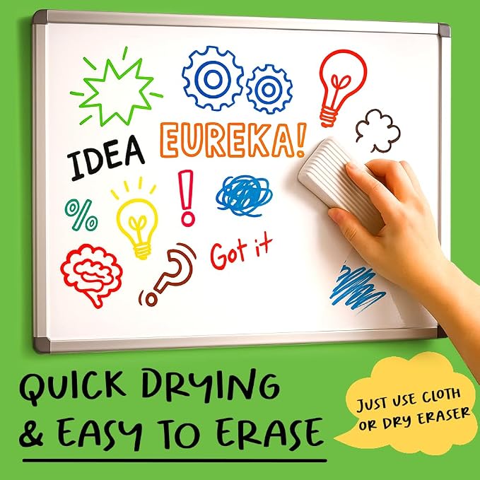 Chalkola 60 Fine Tip Dry Erase Markers Bulk | Non toxic, Low Odor Whiteboard - Image 6