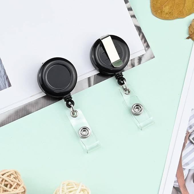 2 Pack Retractable Name Badge Holder Reel - Image 6