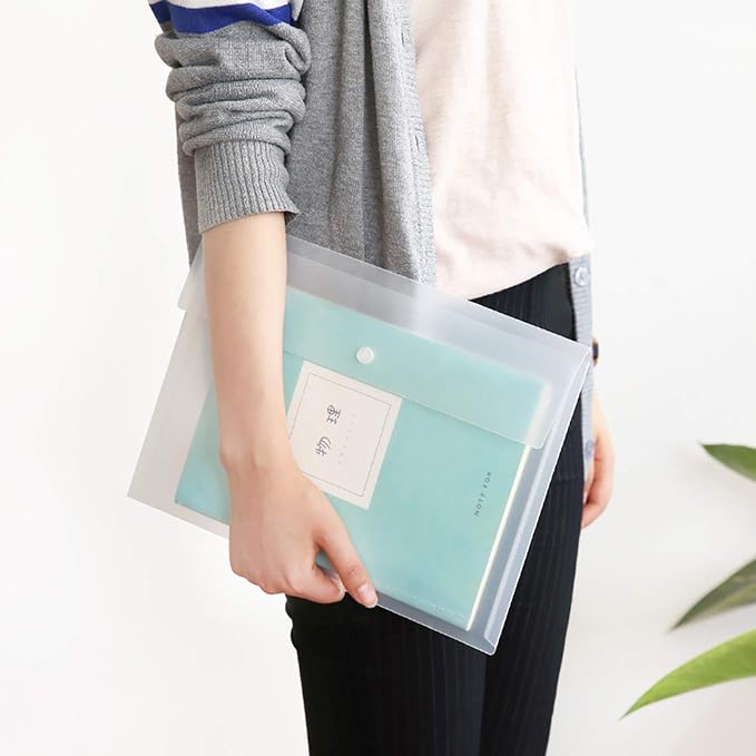 VANRA Poly File Folder Pockets File Jacket Plastic Envelope Flat Document - Image 6