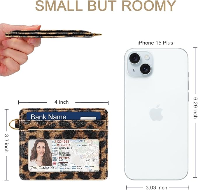 Slim Minimalist Pocket Credit Card Holder Wallet RFID Blocking Lightweight Thin - Image 3