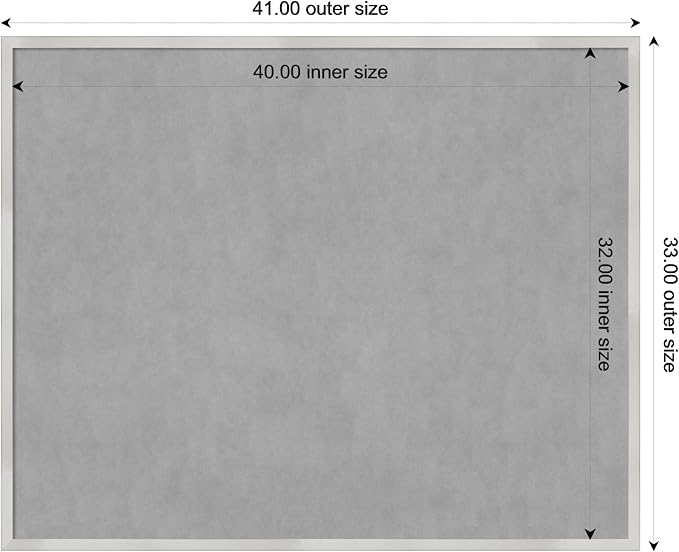 Amanti Art Silver Framed Magnetic Board 33x41 X-Large Vision Board - Image 4