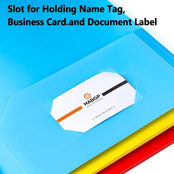 Plastic Folders with Pockets, 12 Color Heavy Duty Two Pocket Folder Business - Image 7