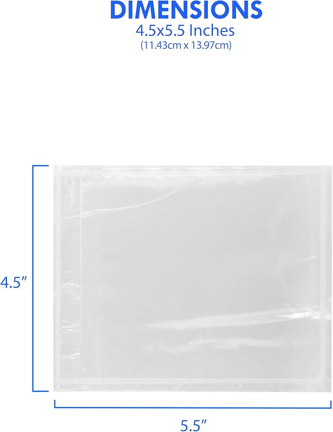 100 Count 4.5" x 5.5" Shipping Label Envelopes, Top Loading - Image 3