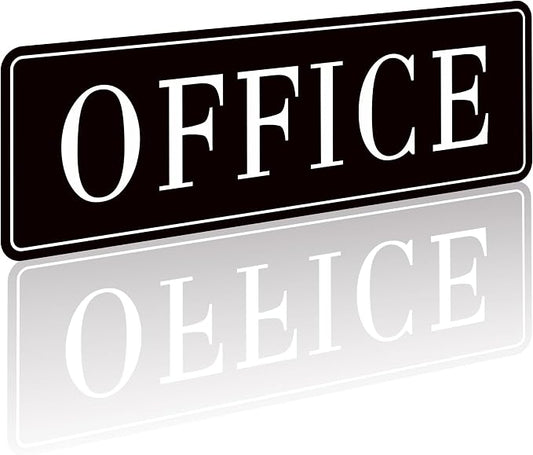 The Office Door Sign for Home and Business，Self-Adhesive Waterproof and by LUHIMO