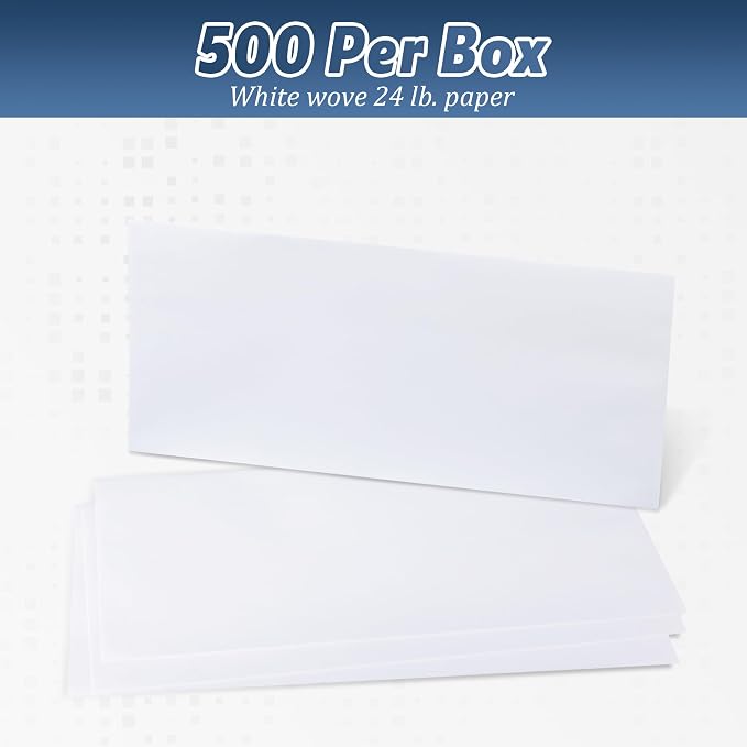 Yeplan 500PCS #10 Envelopes Letter Size Self Seal Business Envelopes No Window - Image 4