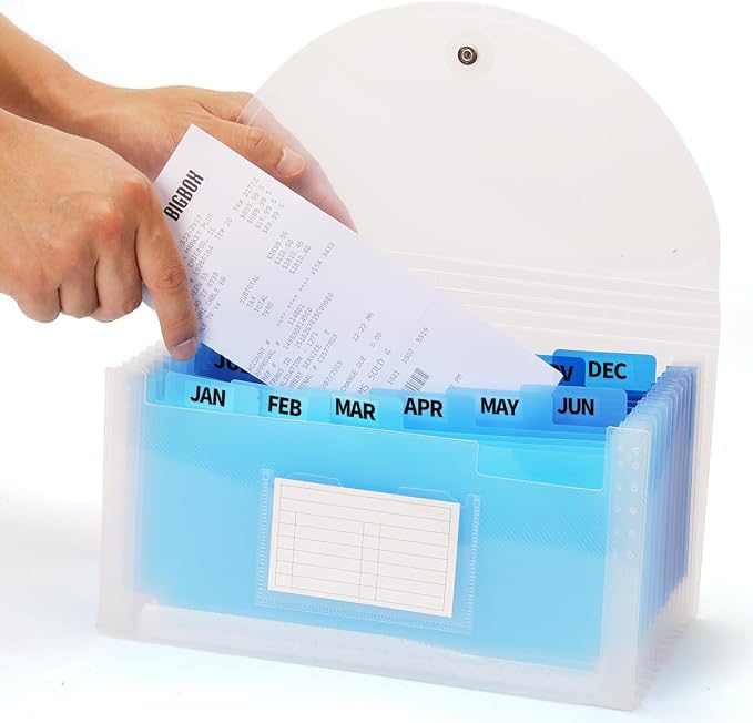 H4D Check Size 13 Pocket Expanding File Folder, Accordion File Organizer Wallet by H4D