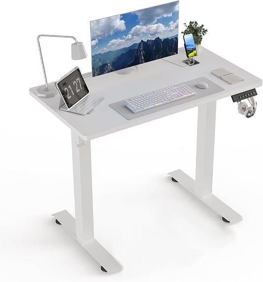 35 * 20 Electric Standing Desk, Adjustable Height Sit Stand Up Desk, Motorized Home Office Computer Gaming Workstation Desk-DeskLoop Office