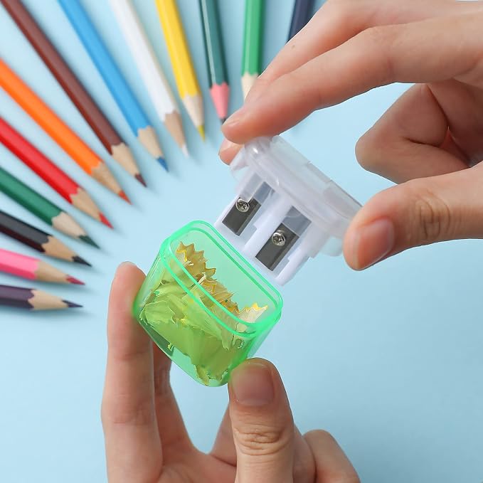 XYW 24 Pack Compact Dual-Hole Manual Pencil Sharpeners - Image 4