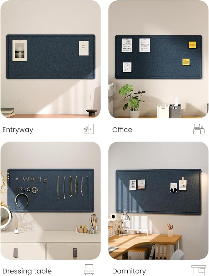 Fluxynara Bulletin Board, Foldable Felt Pin Board - Image 7