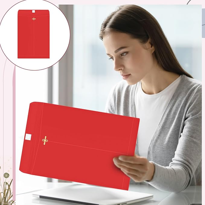 Geyee 20 Pcs 9 x 12 Inch Clasp Envelopes Letter Size Mailing Envelopes - Image 3