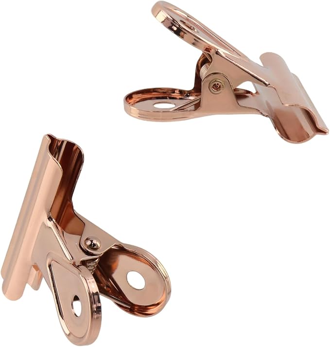 Xiaoyztan Mini Clips, 50mm Wide Rose Gold Bulldog Clips Paper Clip Binder Bull - Image 4