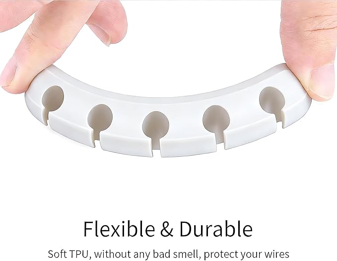 Cable Holder Clips 3-Pack, Silicone Cable Management Organizer - Image 2