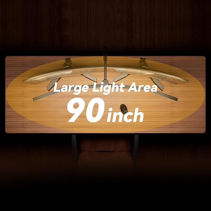 Adjustable LED Desk Lamp – Stepless Dimming & Color Temp Remote Control, Eye-Caring 4 Large Bright Light Souce for Home Office, Gooseneck, Clamp Base, 5 Lighting Modes for Reading, Computer, DIY-DeskLoop Office