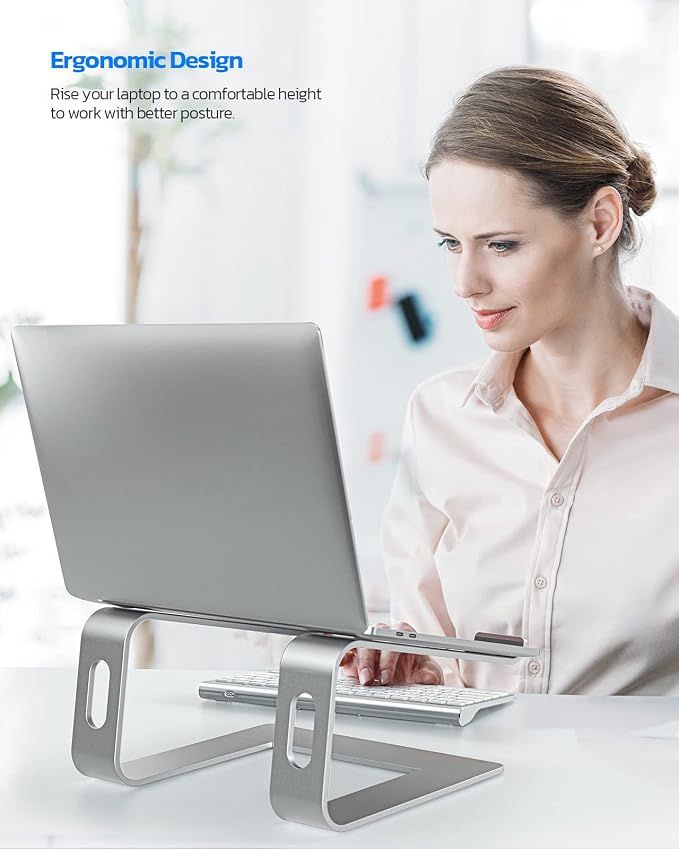 Nulaxy Laptop Stand, Ergonomic Aluminum Laptop Computer Stand, Detachable - Image 2