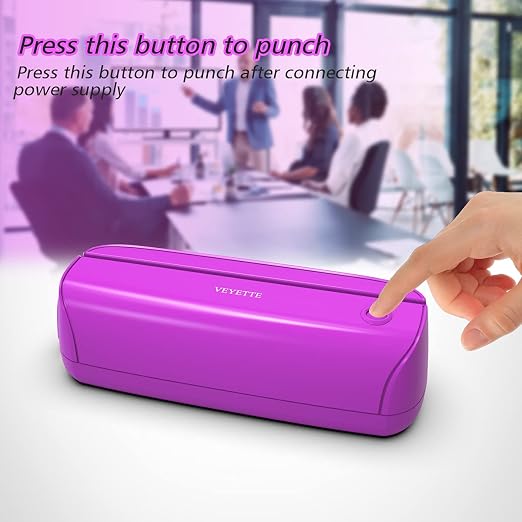 Electric 3 Hole Paper Punch, VEYETTE Paper Puncher - Image 5