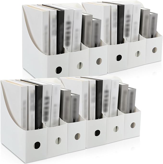 Geyee 12 Pack Magazine File Holder Plastic Desk Organizer Magazine Holder - Image 8